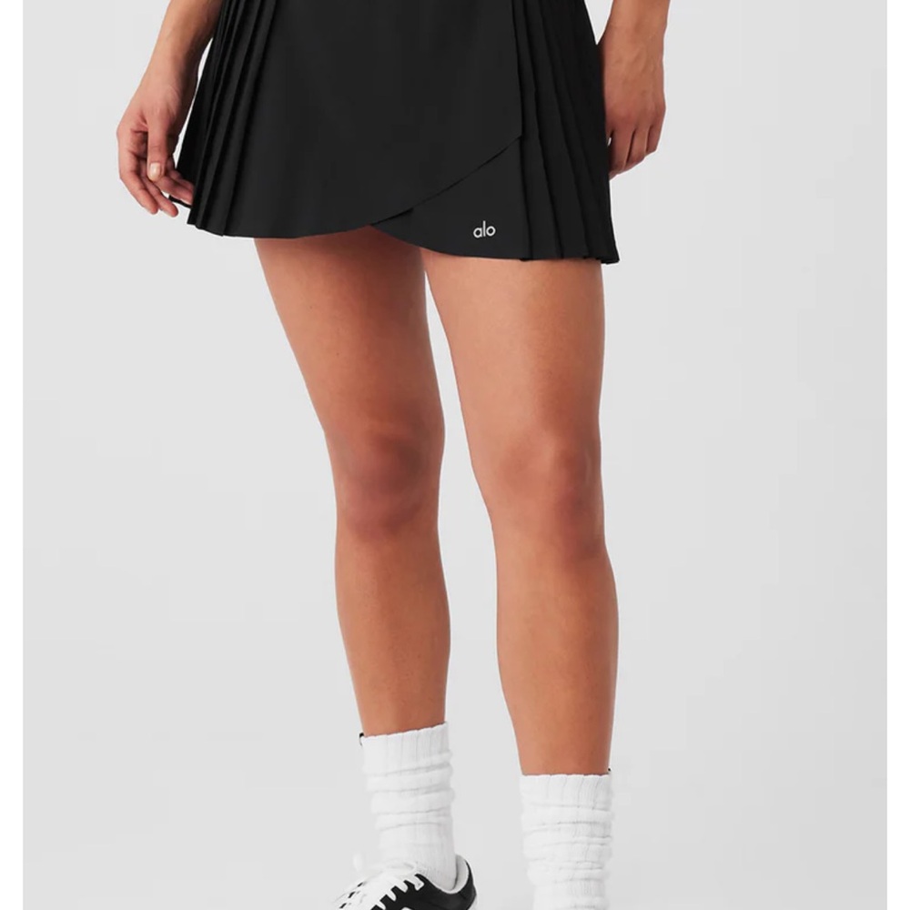 ALO Yoga Black Mini Skater Skirt